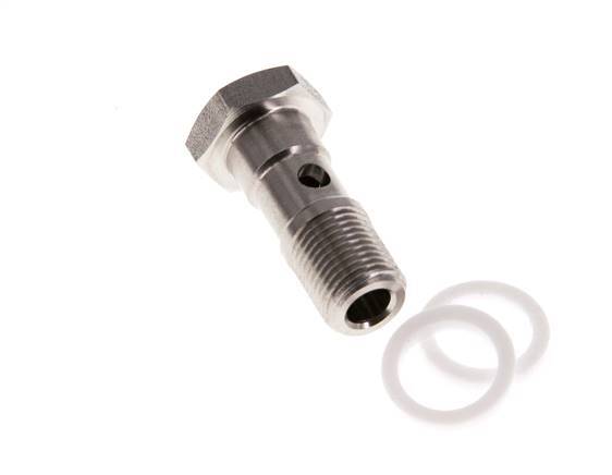 1-way Stainless Steel Banjo Bolt with G1/8'' Male Threads PTFE