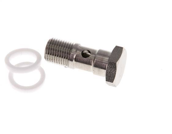 1-way Stainless Steel Banjo Bolt with G1/8'' Male Threads PTFE