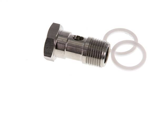 1-way Stainless Steel Banjo Bolt with G3/8'' Male Threads PTFE