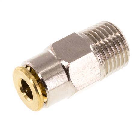 4mm x R1/8'' Push-in Fitting with Male Threads Brass NBRHigh Pressure [2 Pieces]
