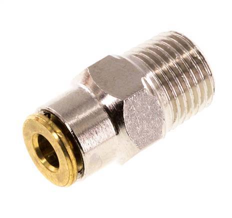 4mm x M 10 x 1 (conical) Push-in Fitting with Male Threads Brass NBRHigh Pressure [2 Pieces]