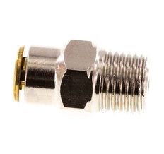 4mm x M 10 x 1 (conical) Push-in Fitting with Male Threads Brass NBRHigh Pressure [2 Pieces]