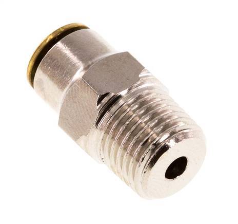 4mm x M 10 x 1 (conical) Push-in Fitting with Male Threads Brass NBRHigh Pressure [2 Pieces]