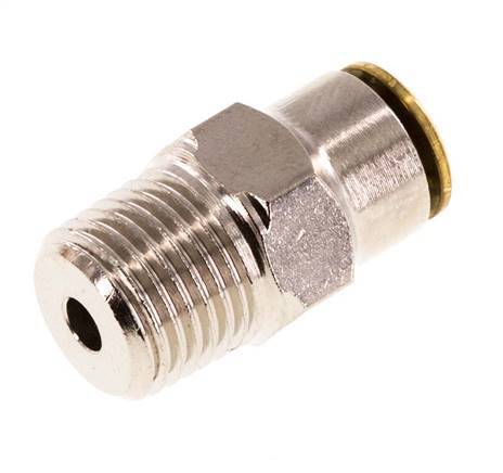 4mm x M 10 x 1 (conical) Push-in Fitting with Male Threads Brass NBRHigh Pressure [2 Pieces]