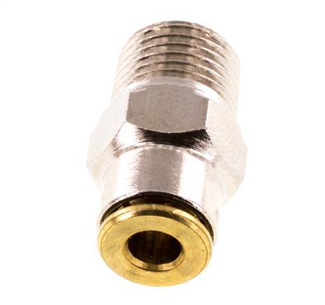 4mm x M 10 x 1 (conical) Push-in Fitting with Male Threads Brass NBRHigh Pressure [2 Pieces]