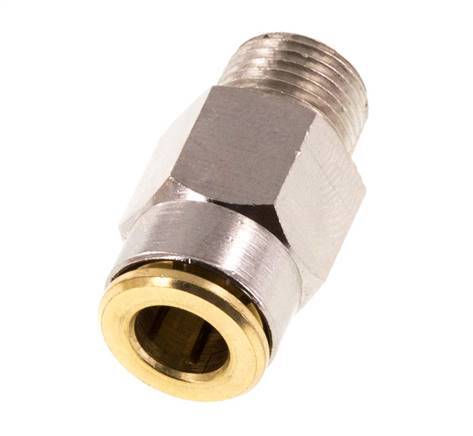 6mm x R1/8'' Push-in Fitting with Male Threads Brass NBRHigh Pressure [2 Pieces]