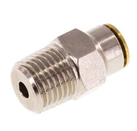 6mm x R1/4'' Push-in Fitting with Male Threads Brass NBRHigh Pressure [2 Pieces]