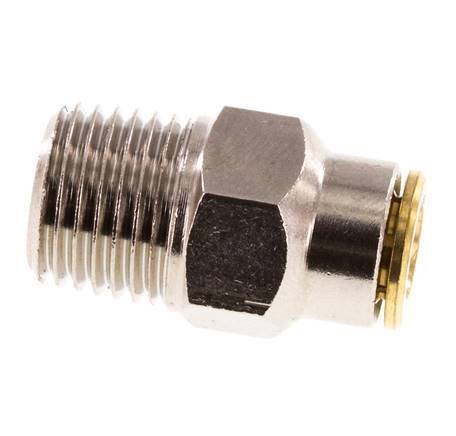 6mm x R1/4'' Push-in Fitting with Male Threads Brass NBRHigh Pressure [2 Pieces]