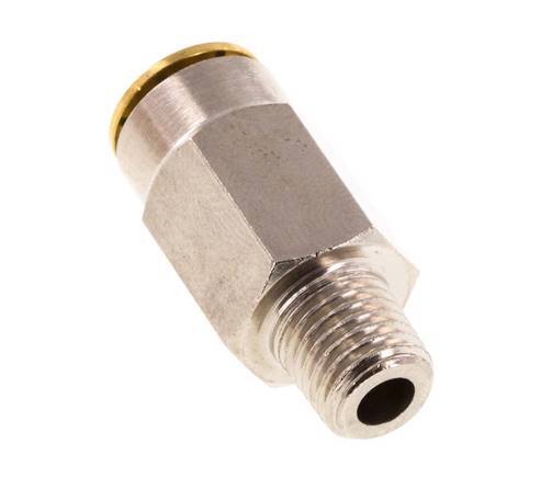 6mm x M 8 x 1 (conical) Push-in Fitting with Male Threads Brass NBRHigh Pressure [2 Pieces]