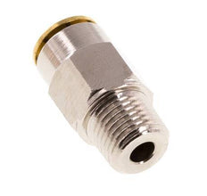 6mm x M 10 x 1 (conical) Push-in Fitting with Male Threads Brass NBRHigh Pressure [2 Pieces]