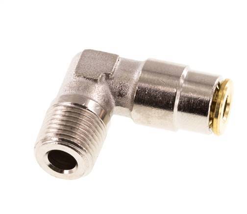 4mm x R1/8'' 90deg Elbow Push-in Fitting with Male Threads Brass NBRHigh Pressure [2 Pieces]