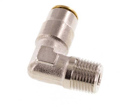4mm x R1/8'' 90deg Elbow Push-in Fitting with Male Threads Brass NBRHigh Pressure [2 Pieces]
