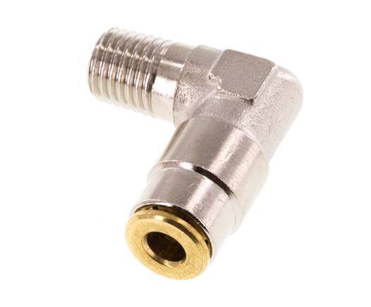 4mm x M 8 x 1 (conical) 90deg Elbow Push-in Fitting with Male Threads Brass NBRHigh Pressure [2 Pieces]