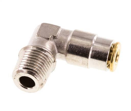 4mm x M 10 x 1 (conical) 90deg Elbow Push-in Fitting with Male Threads Brass NBRHigh Pressure [2 Pieces]