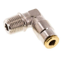 4mm x M 10 x 1 (conical) 90deg Elbow Push-in Fitting with Male Threads Brass NBRHigh Pressure [2 Pieces]