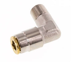 6mm x R1/8'' 90deg Elbow Push-in Fitting with Male Threads Brass NBRHigh Pressure [2 Pieces]