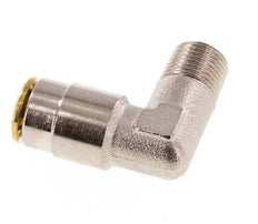 6mm x R1/8'' 90deg Elbow Push-in Fitting with Male Threads Brass NBRHigh Pressure [2 Pieces]
