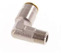 6mm x R1/8'' 90deg Elbow Push-in Fitting with Male Threads Brass NBRHigh Pressure [2 Pieces]