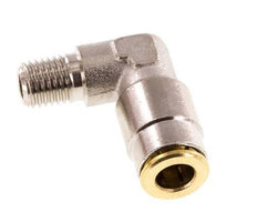 6mm x M 8 x 1 (conical) 90deg Elbow Push-in Fitting with Male Threads Brass NBRHigh Pressure [2 Pieces]