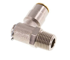 4mm x R1/8'' 90deg Elbow Push-in Fitting with Male Threads Brass NBR RotatableHigh Pressure