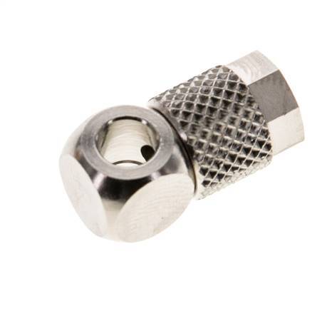 6x4 & M5 Nickel plated Brass Banjo Push-on Fitting [5 Pieces]