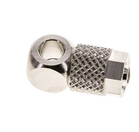 6x4 & M5 Nickel plated Brass Banjo Push-on Fitting [5 Pieces]