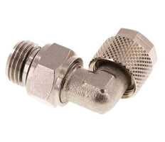 10x8 & G1/4'' Nickel plated Brass Elbow Push-on Fitting with Male Threads NBR Rotatable [2 Pieces]