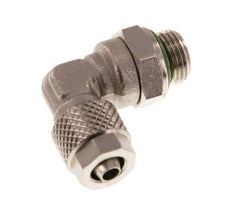 6x4 & G1/8'' Nickel plated Brass Elbow Push-on Fitting with Male Threads FKM Rotatable [2 Pieces]