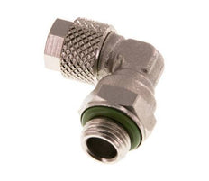 6x4 & G1/8'' Nickel plated Brass Elbow Push-on Fitting with Male Threads FKM Rotatable [2 Pieces]
