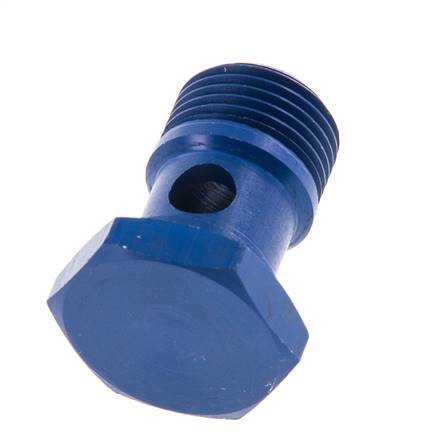 1-way Aluminum Banjo Bolt with G3/8'' Male Threads L25mm [2 Pieces]