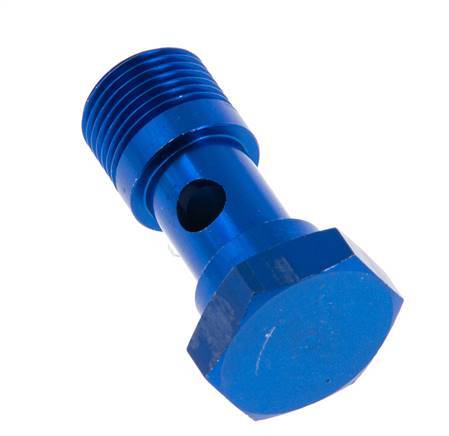 1-way Aluminum Banjo Bolt with G3/8'' Male Threads L37mm [2 Pieces]
