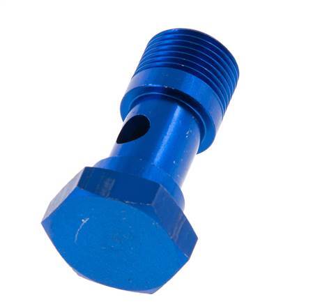 1-way Aluminum Banjo Bolt with G3/8'' Male Threads L37mm [2 Pieces]
