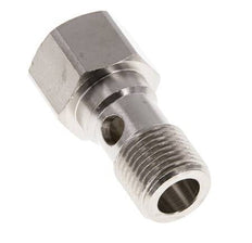 1-way nickel-plated Brass Banjo Bolt with G1/2'' Male and Female Threads L37mm