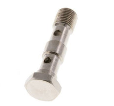 2-way nickel-plated Brass Banjo Bolt with G1/8'' Male Threads L40.5mm [5 Pieces]