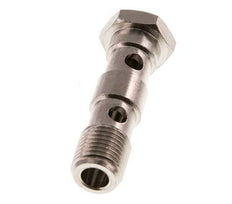 2-way nickel-plated Brass Banjo Bolt with G1/4'' Male Threads L46mm [2 Pieces]