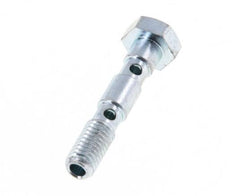 2-way zinc plated Steel Banjo Bolt with M5 Male Threads L27mm [2 Pieces]