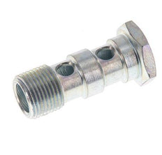 2-way zinc plated Steel Banjo Bolt with G3/8'' Male Threads L43mm
