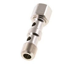 2-way nickel-plated Brass Banjo Bolt with G3/8'' Male and Female Threads L53.8mm