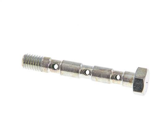 3-way zinc plated Steel Banjo Bolt with M5 Male Threads L36mm