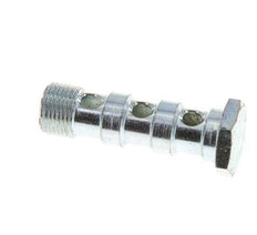 3-way zinc plated Steel Banjo Bolt with G3/8'' Male Threads L57mm