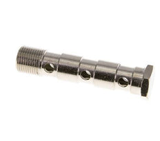 3-way nickel-plated Brass Banjo Bolt with G3/8'' Male Threads L79mm