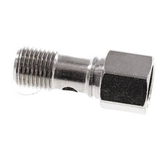1-way nickel-plated Brass Banjo Bolt with G1/4'' Male and Female Threads L28mm [2 Pieces]