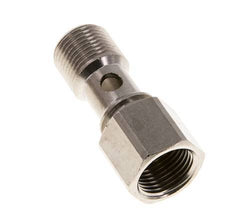 1-way nickel-plated Brass Banjo Bolt with G3/8'' Male and Female Threads L32mm