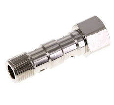 2-way nickel-plated Brass Banjo Bolt with G1/2'' Male and Female Threads L62.5mm