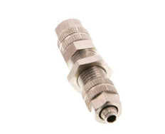 4.3x3 Nickel plated Brass Straight Push-on Fitting Bulkhead [2 Pieces]