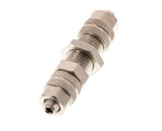 4.3x3 Nickel plated Brass Straight Push-on Fitting Bulkhead [2 Pieces]