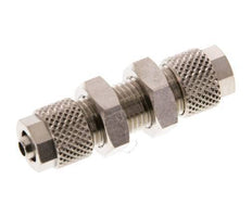 6x4 Nickel plated Brass Straight Push-on Fitting Bulkhead [2 Pieces]