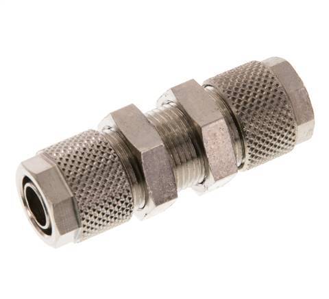 10x8 & 6x4 Nickel plated Brass Straight Push-on Fitting Bulkhead