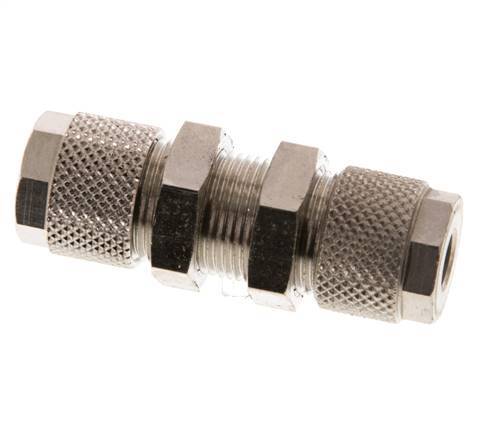 10x8 & 6x4 Nickel plated Brass Straight Push-on Fitting Bulkhead