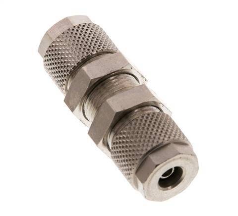 10x8 & 6x4 Nickel plated Brass Straight Push-on Fitting Bulkhead